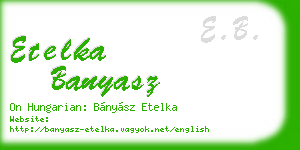 etelka banyasz business card